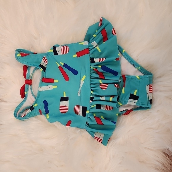 Cat & Jack Popsicle Print One Piece Swimsuit Size 12M - Picture 1 of 8